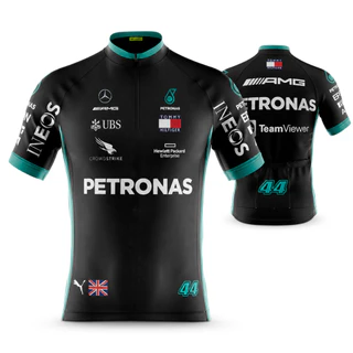 Camisa Ciclismo Masculina Dryfit Proteção UV Bike MTB Speed Petronas Preta