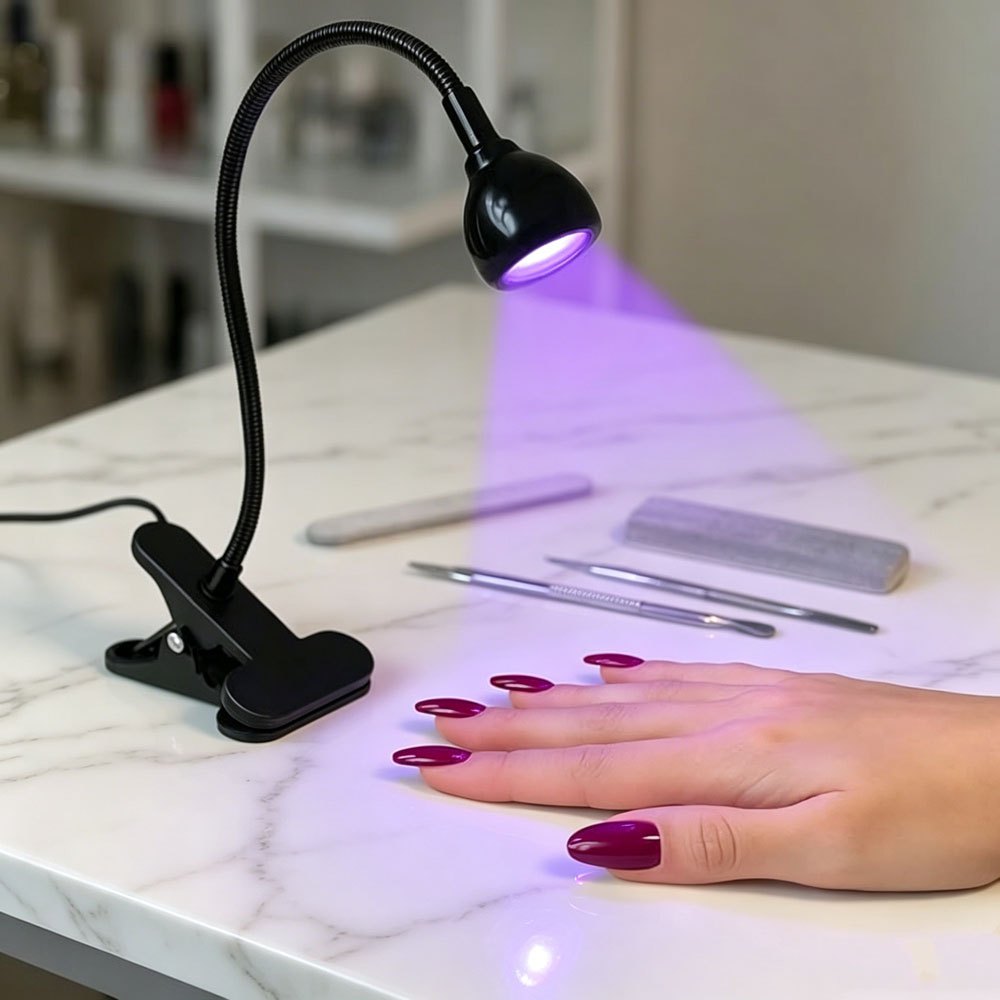 Luz LED UV, pequena luz UV para unhas de gel, entrada USB de 5 V, lâmpada UV, luz de cura com luminárias e mini lâmpada