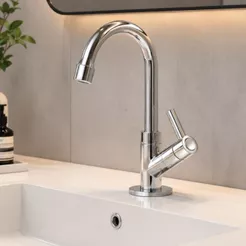 Torneira Pia de Banheiro Lavatório Lavabo Cromada Premium ABS 1/4 de Volta 1168 C72