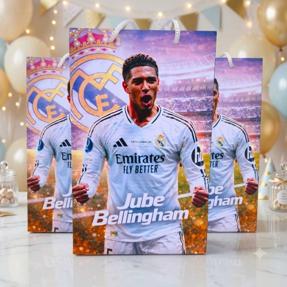 Sacolinha Personalizada P- Lembrancinhas-Envio Rápido- Jude Bellingham - Futebol -pegue e monte