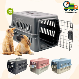 Caixa de Transporte Para Cães Gatos Porta de Ferro Resistente Pet até 10kg Promoção Envio Imediato