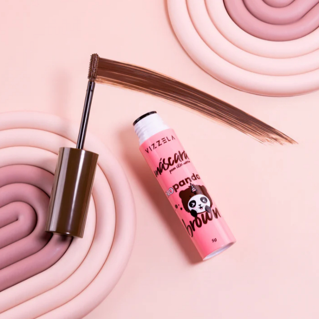 Máscara Para Cílios No Panda Brown Marrom Peel Off Vegano Orginal Vizzela