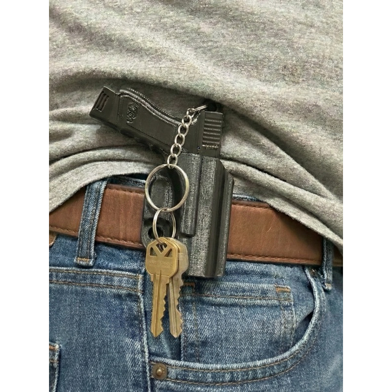 Chaveiro Mini Glock Articulado ou Glock 17 + Coldre ou Rifle M16 ou Apito Glock 17 ou Chaveiro Holster - Bélica