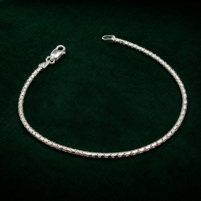 Pulseira Abrilhantada Prata 925 Feminina Sofisticada
