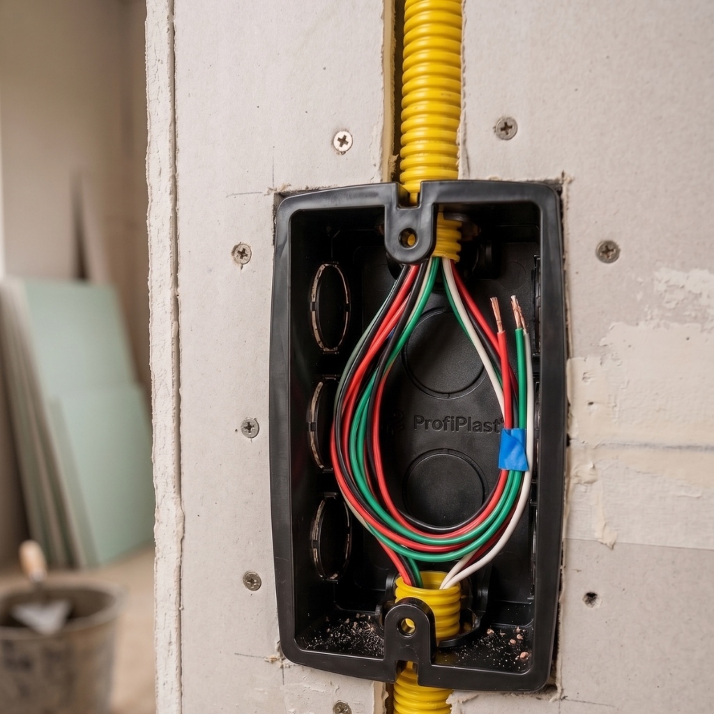kit 50 Caixa de Embutir 4x2 Amarela Reforçada Para Tomadas Interruptores Parede Obra Construção