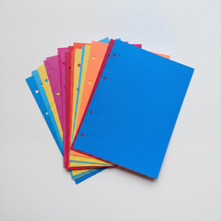 Jogo 6 Divisórias Fichário A4 ou A5 4 e 6 Furos Com Abas prontas para colar Color Plus Kraft 180g Organizador Caderno