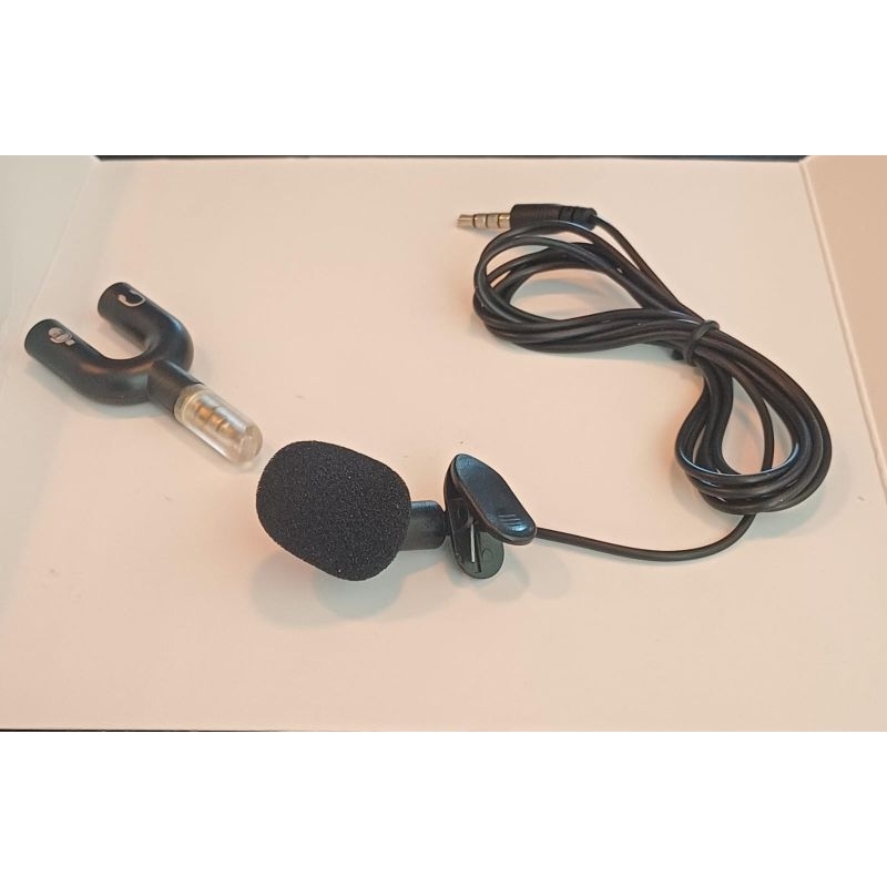 kit Microfone De Lapela + Adaptador Fone E Microfone Headset