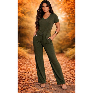 Conjunto Feminino Viscolycra Gola V Confortável e Elegante Tecido Premium
