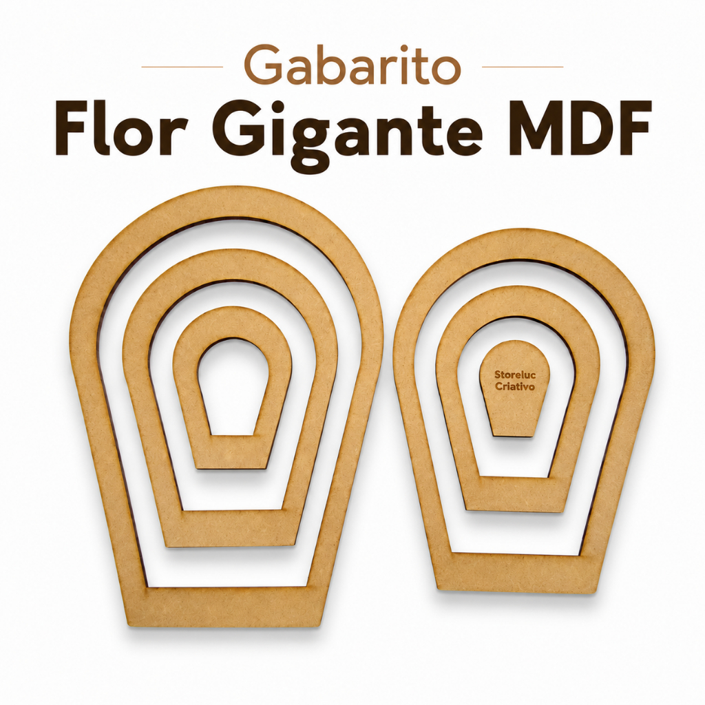 Molde Gabarito Flor Gigante MDF 3MM