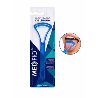 Kit Limpador Raspador De Língua Medfio Saúde Bucal Elimina Mau Hálito E Bactérias