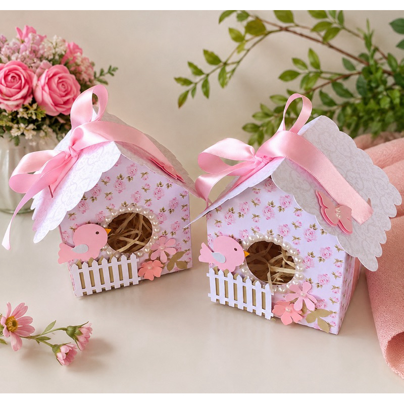 kit 4 caixas casinha jardim encantado/jardim de borboletas/ lembrancinha.