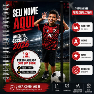 Agenda Escolar 2026 Personalizada com Foto e Nome Capa Dura FAZEMOS QUALQUER TEMA