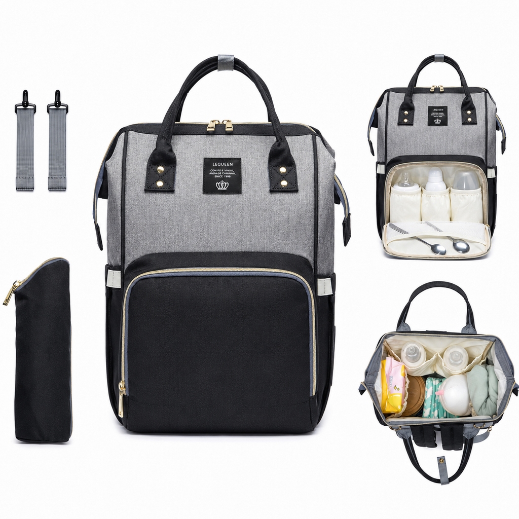 Mochila Bolsa Maternidade Lequeen Bebê Bolso Térmico