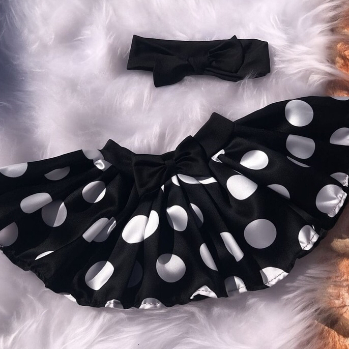 SAIA DE BOLINHA+ TIARA🤩- MODA INFANTIL