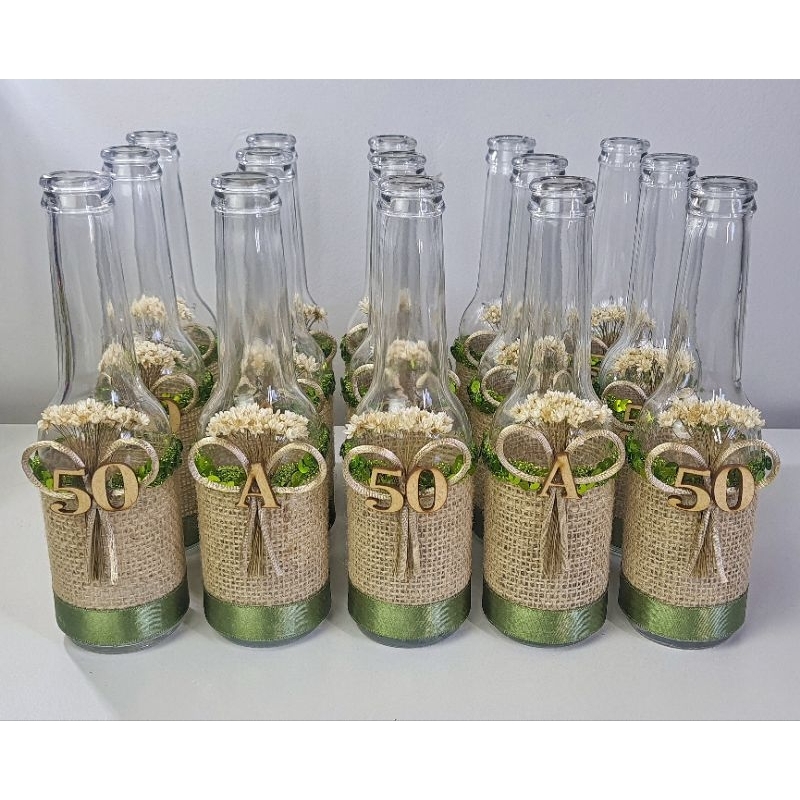 15 Garrafas Decoradas Personalizada lembrancinha decoração centro de mesa
