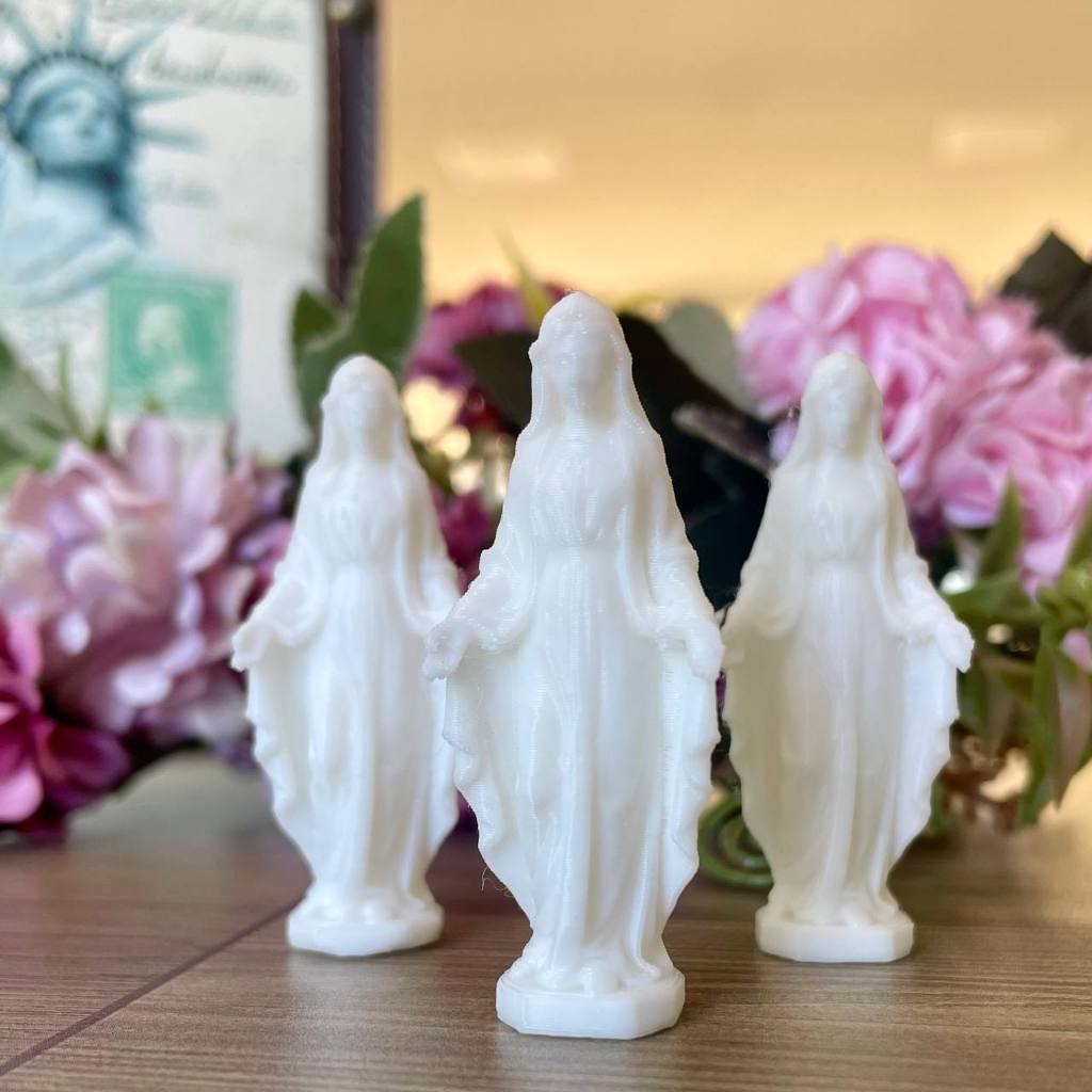 05 a 15 UNIDADES - Mini Imagem Nossa Senhora das Graças 5cm PLA | Para Customização e Artesanato