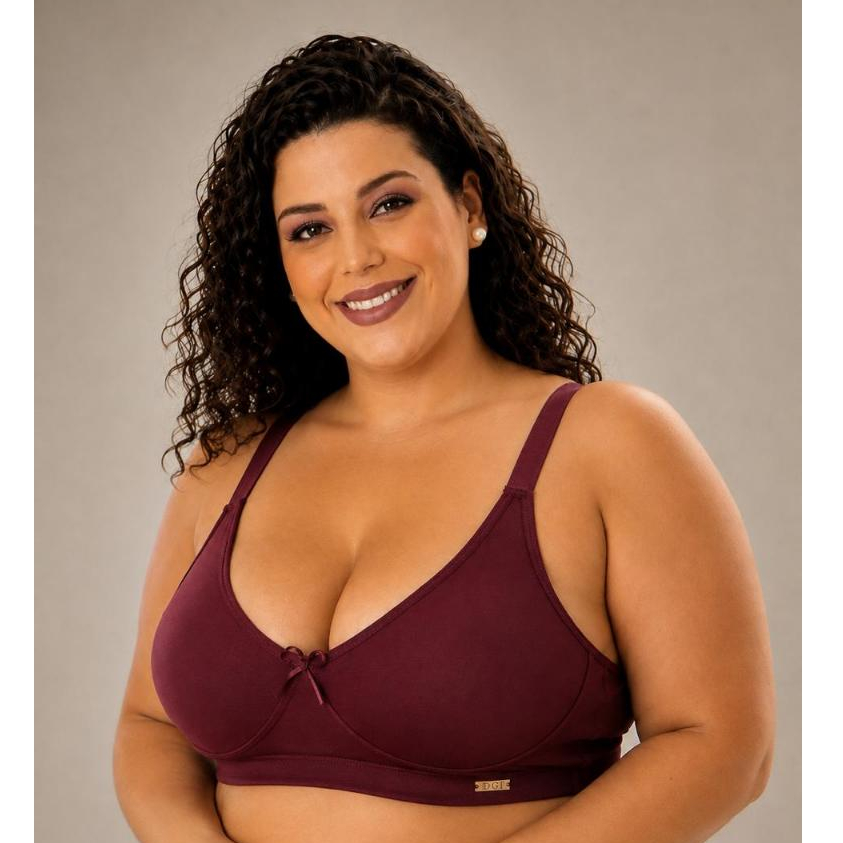 2 Sutiã plus size 50 52 54 56 58 60 sem bojo microfibra alças largas reforçadas