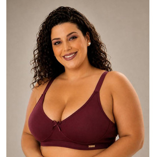 2 Sutiã plus size 50 52 54 56 58 60 sem bojo microfibra alças largas reforçadas