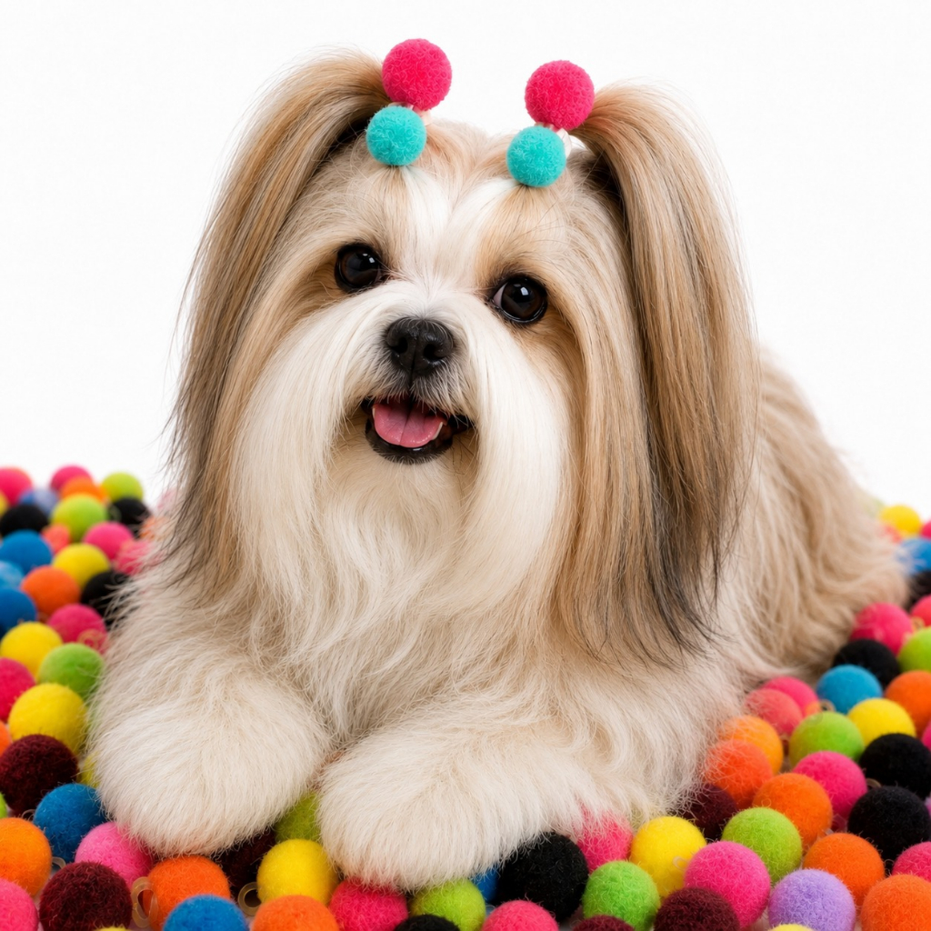 Laço Pet pompom Lacinho Pompom Pet shop Banho e Tosa. Carnaval pet. Laço para cachorro pompom colorido laços sortidos.