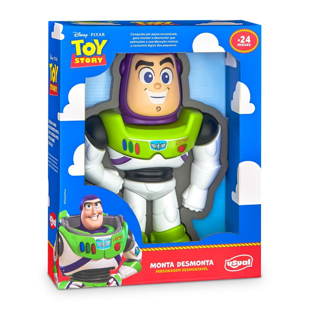 Monta Desmonta Buzz Lightyear Toy Story Disney Pixar - Brinquedo Infantil