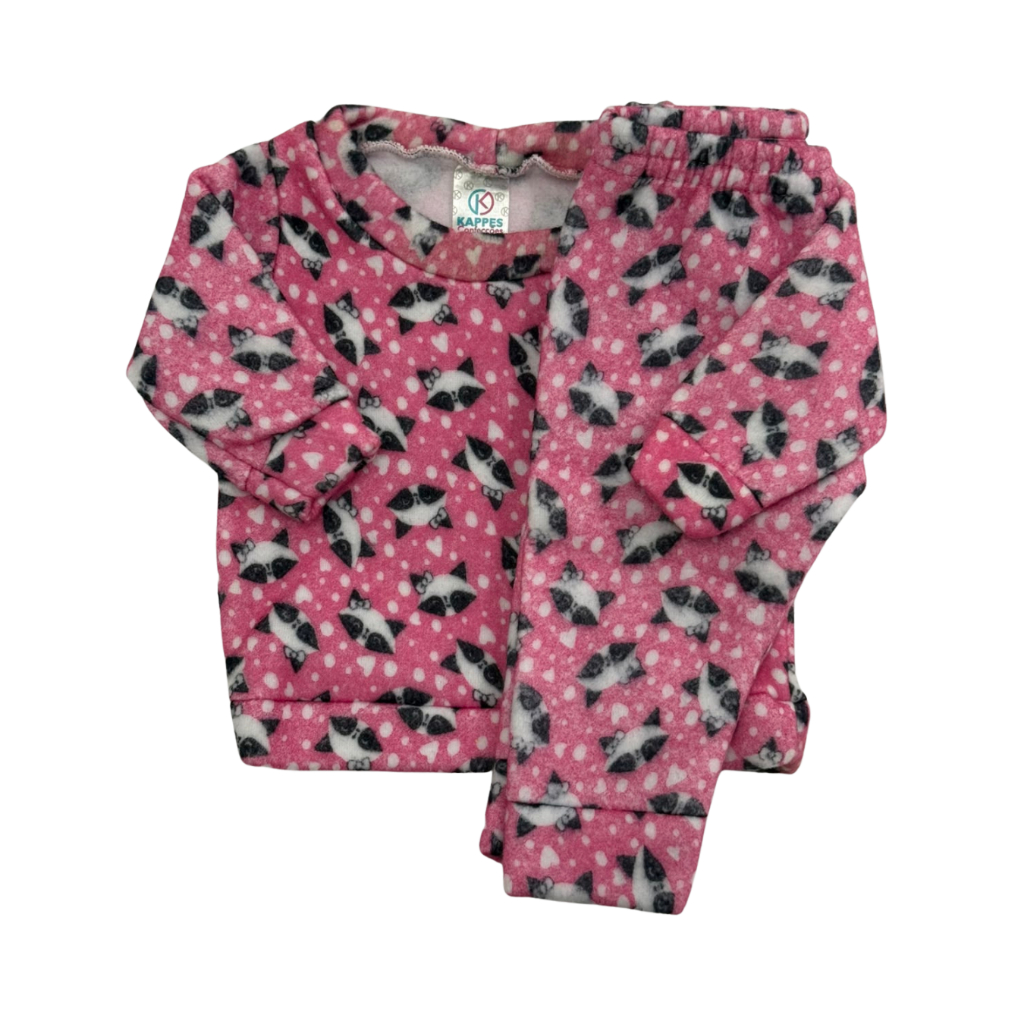 Conjunto Infantil Soft Guaxinim Unissex Quentinho e Confortável Tamanhos P, M e G
