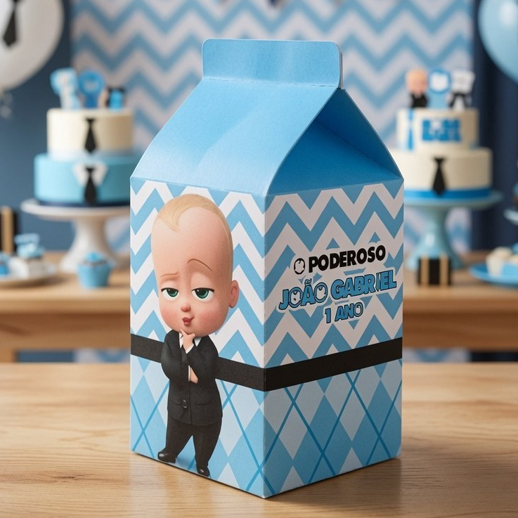 Caixinhas Milk Personalizada Com Nome  Festa  PODEROSO CHEFINHO