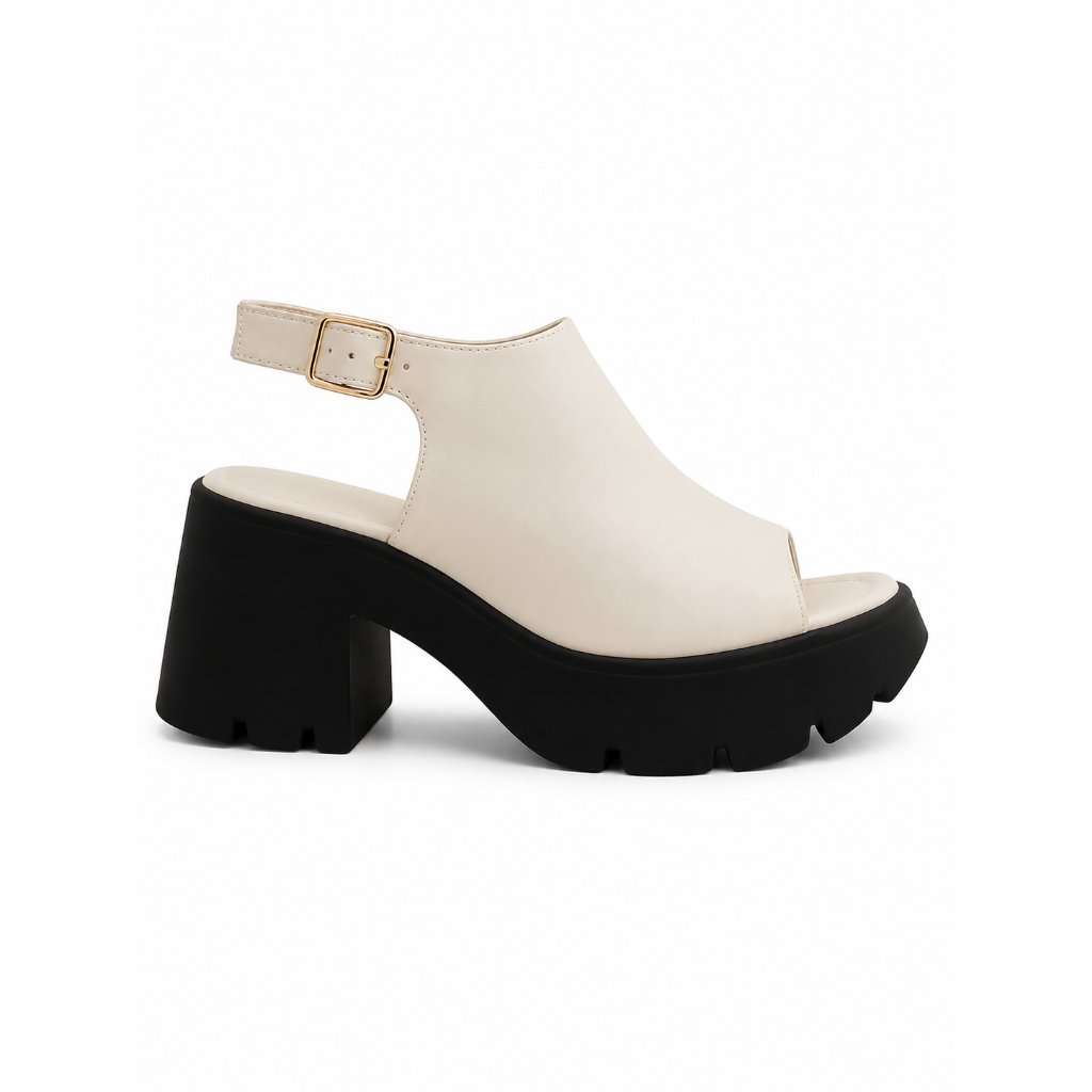 Sandalia Feminina Plataforma Tratorada Flatform Opem Boot Palmilha Super Macia Confortável Para o Dia a Dia