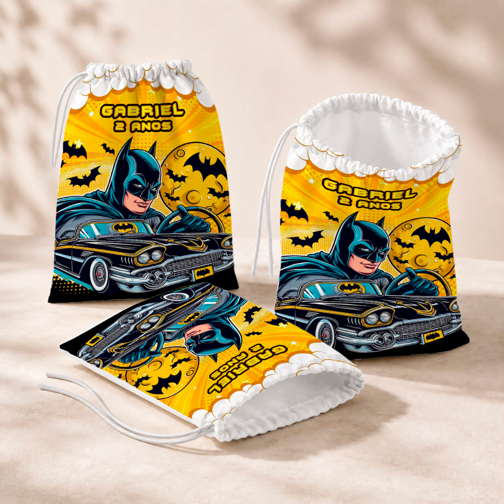 20 Sacolinhas Personalizada Festa Infantil 18x26 Aniversário Lembrancinha Batman M4
