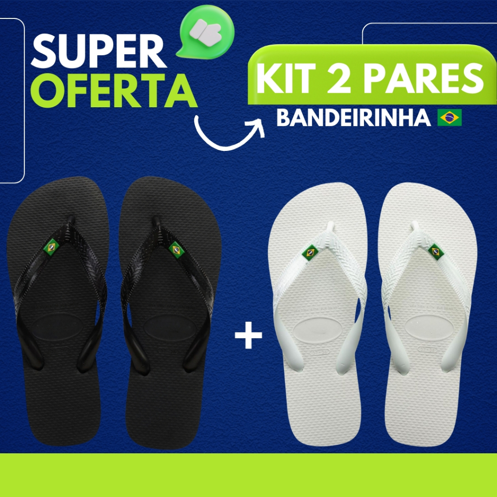 Chinelo Bandeira do Brasil Premium Unissex 100% Borracha SBR Resistente Durável Confortável Leve Casual Envio Rápido