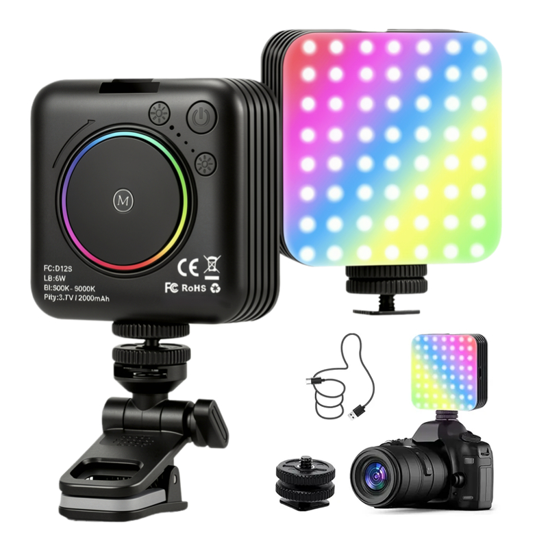 Portátil Iluminador Led RGB Fotográfica Noturna De Preenchimento Rgb 9000k 2000mah para Foto Vlog