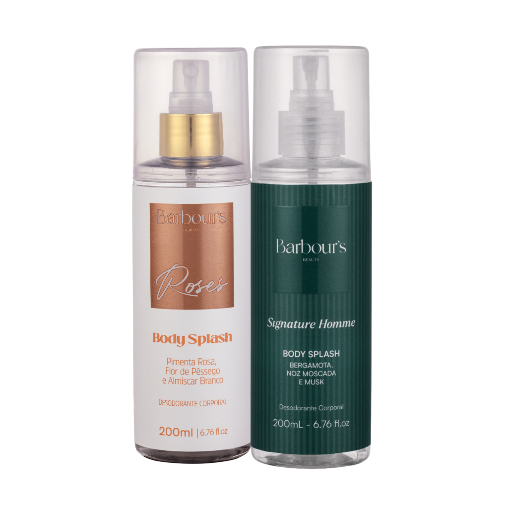 Kit Body Splash Signature Homme e Roses Barbour's Beauty 200ml