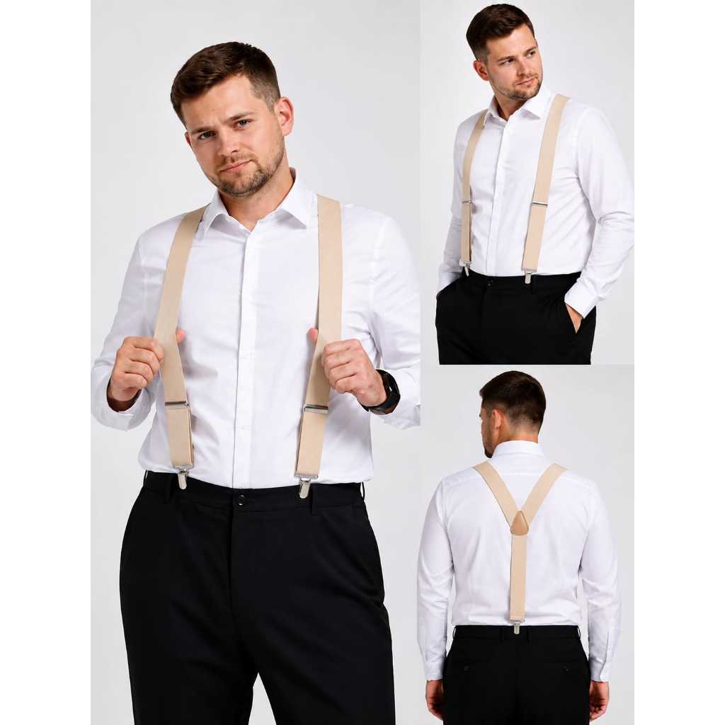 Suspensório Especial Plus Size Masculino Largo 3.5 Cm De Largura Varias Cores