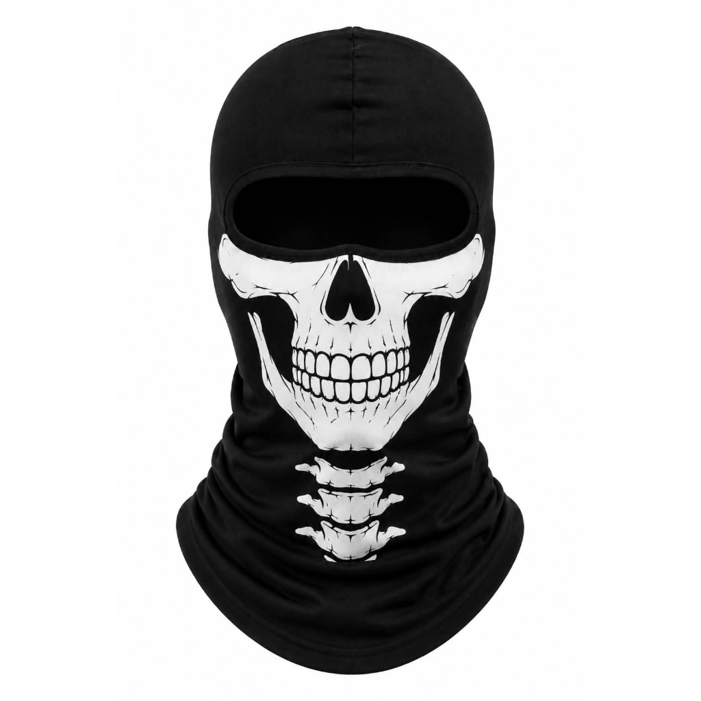 Touca Balaclava Ninja Caveira Com pescoço Paintball Motoboy