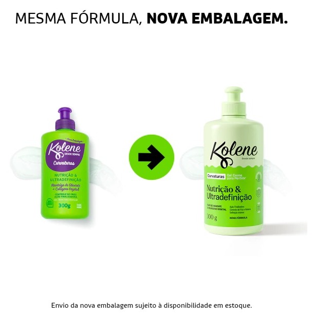 Gel Creme para Pentear Kolene Curvaturas 300g