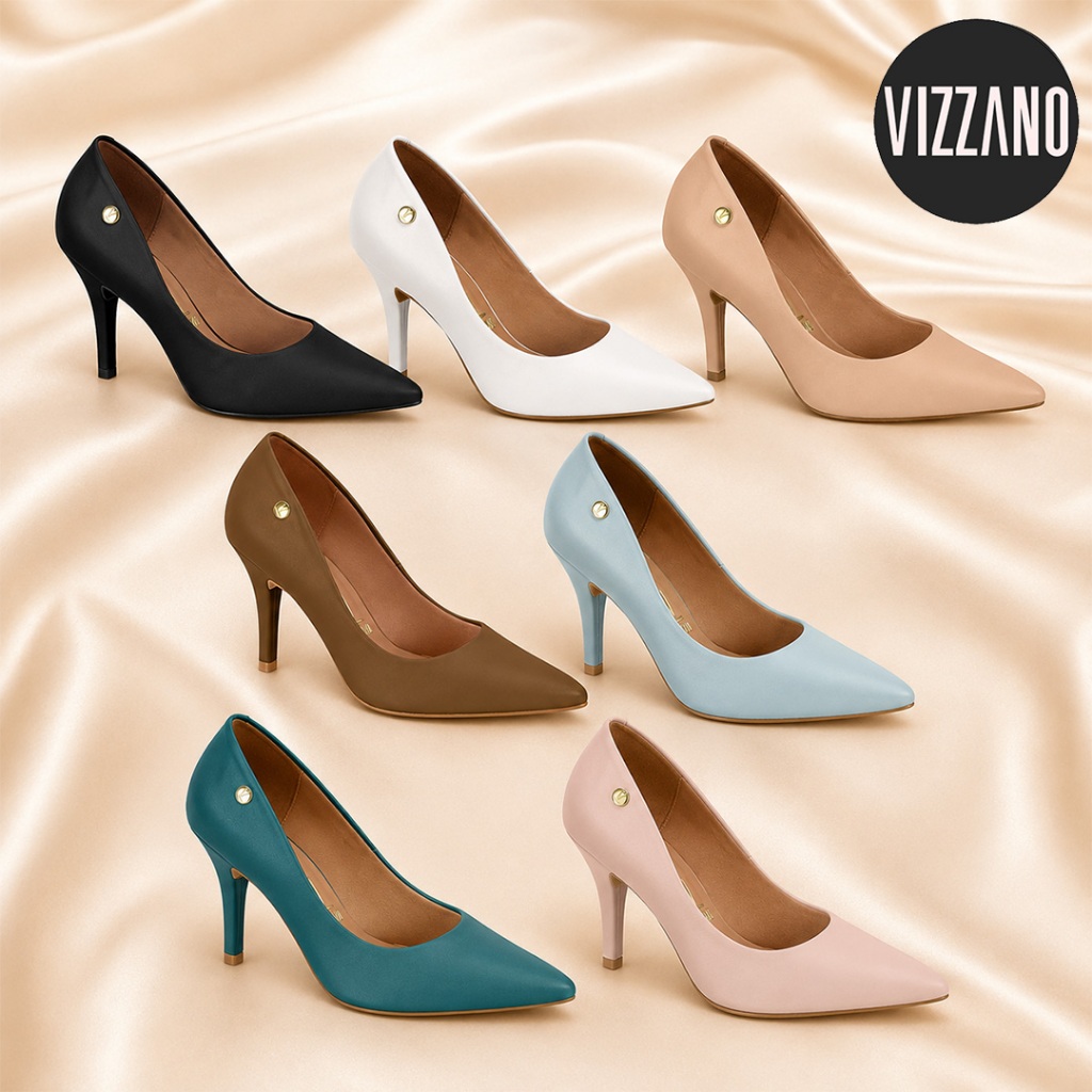 Sapato Social Feminino Scarpin Salto Alto Bico Fino Vizzano Pelica Branco Noiva Original - 1184.1101
