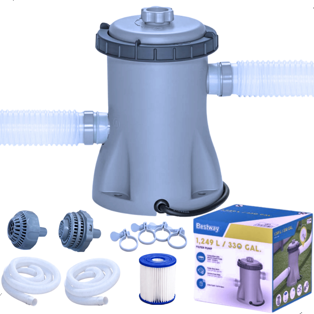 Bomba Filtro Para Piscina Estrutural ou Inflável Força Filtrante de 1249 L/hora Circulador de Água Bestway