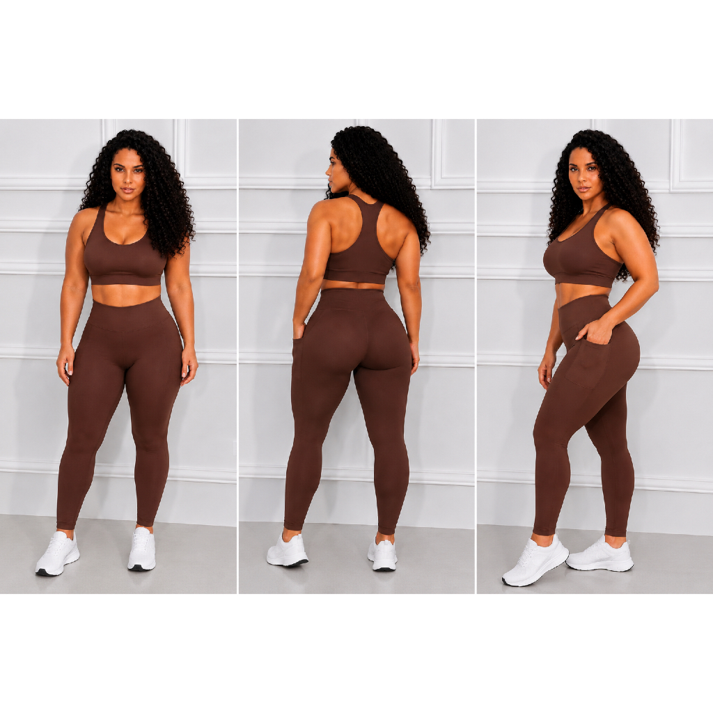 Calça Legging Feminina Fitness Academia com Modelagem Confortável e Cós Alto | zero transparência | Supléx PREMIUM |