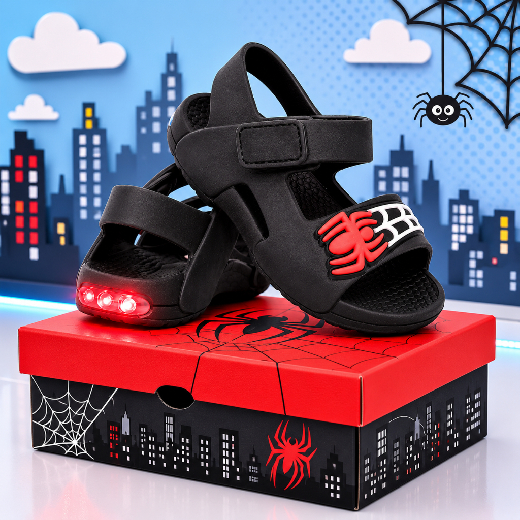 Sandália Papete Com LED Infantil Masculino Confortável