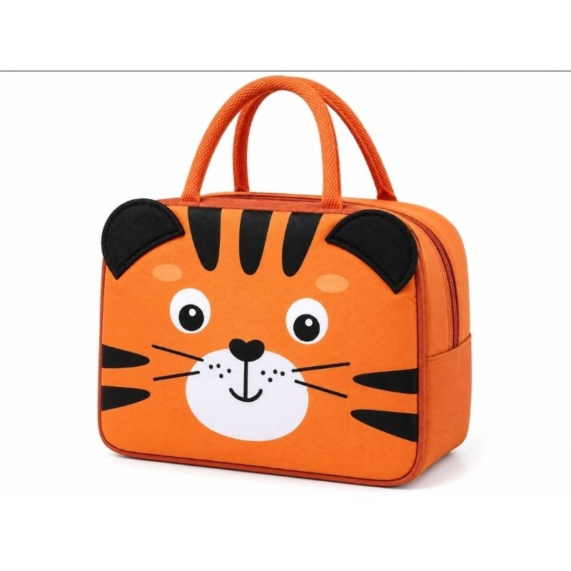 Lancheira Infantil Térmica Escolar Diversos Personagens ANIMAIS Bolsa Porta Lanche para Meninos e Meninas DIVERTIDA. — imagem 2 de 2