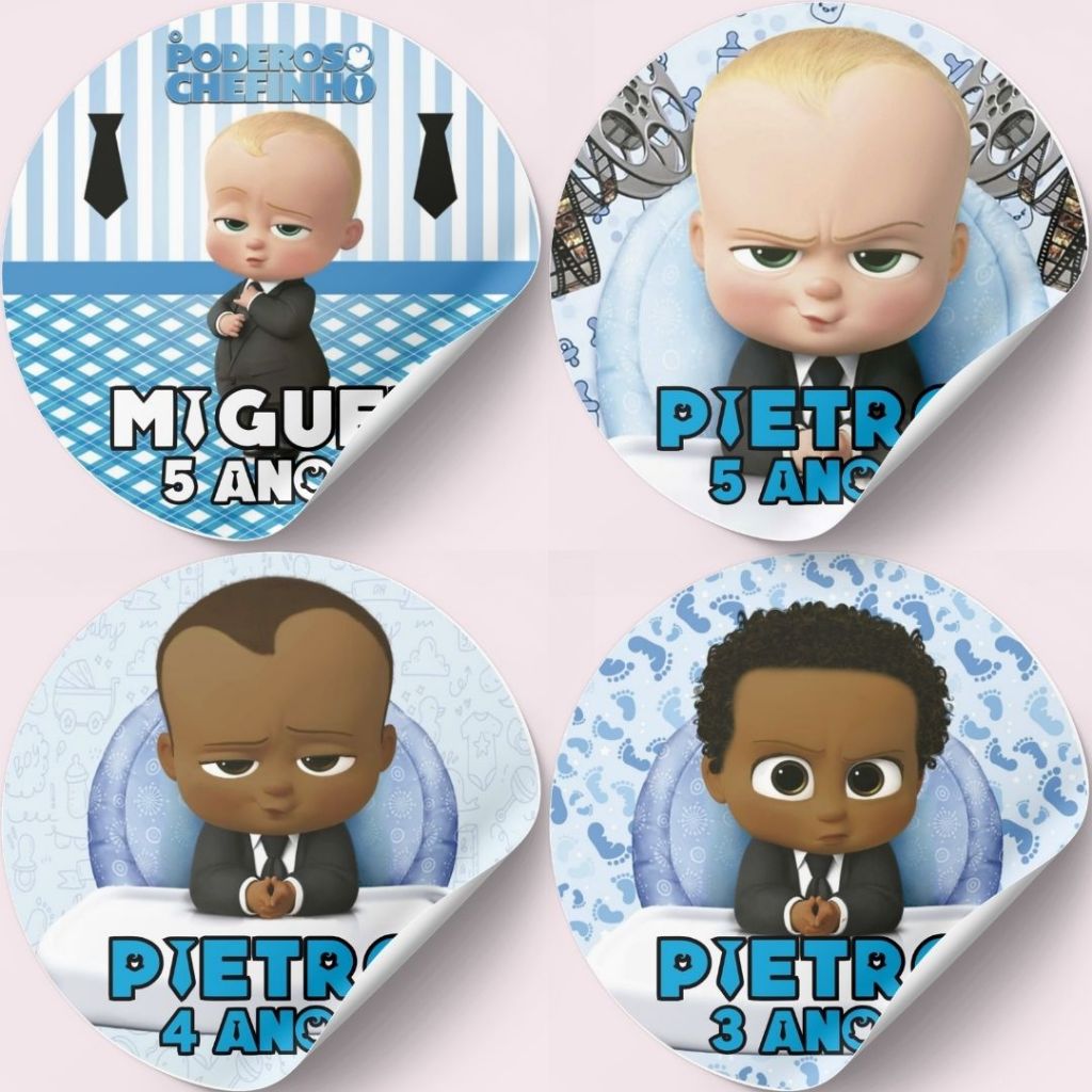 50 Adesivos Personalizados Poderoso Chefinho Redondo para Lembrancinhas Festa Infantil | 4x4 cm ou 5x5 cm