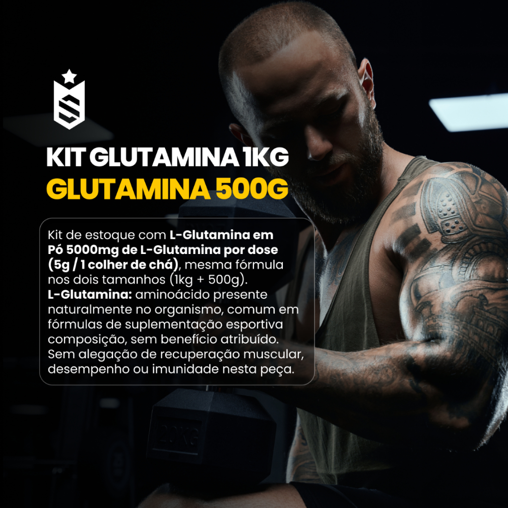 Kit Glutamina 1kg + Glutamina 500g 100% Pura - Soldiers Nutrition · foto 2