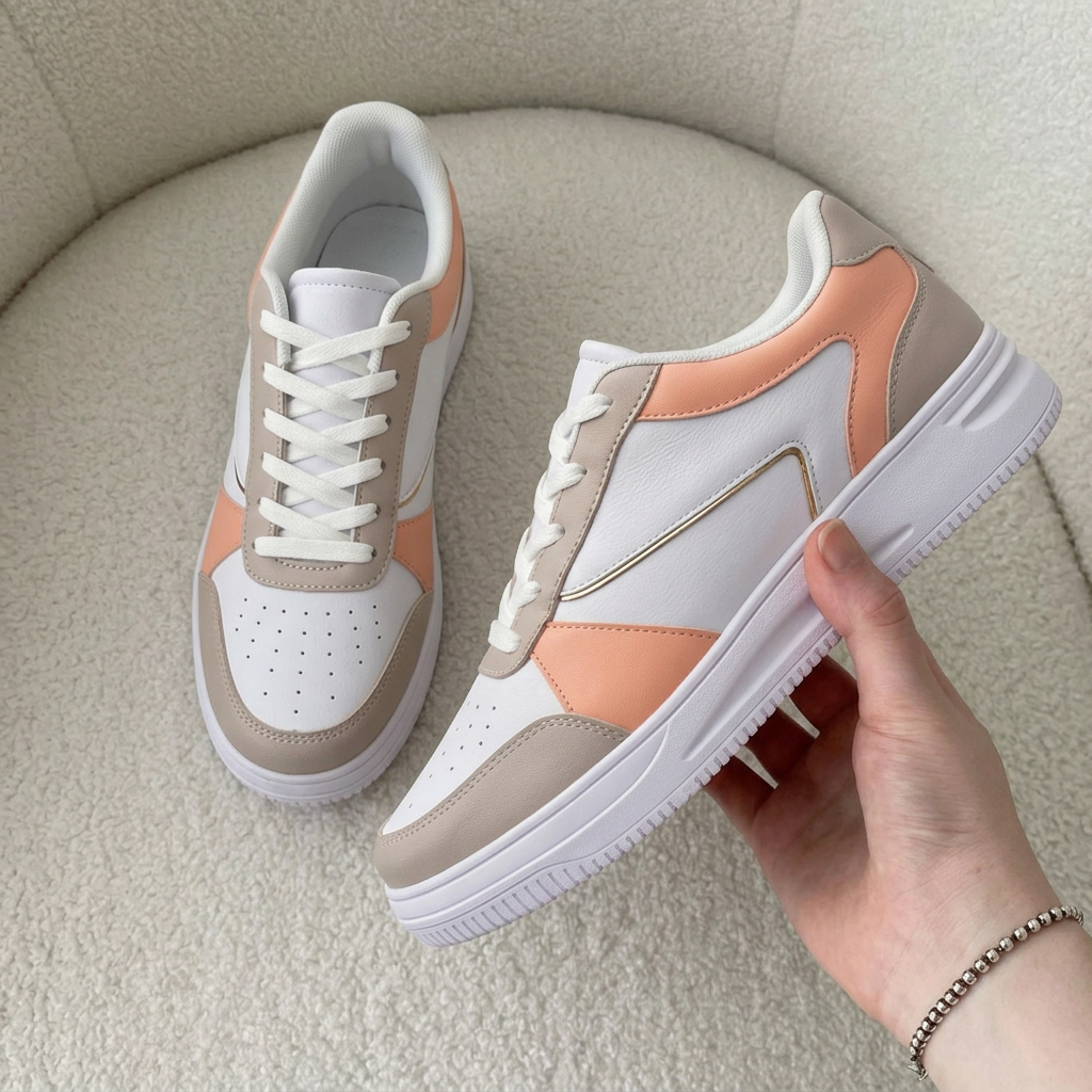Tênis Feminino Sneaker Casual Confortável Leve Estiloso Solado Antiderrapante