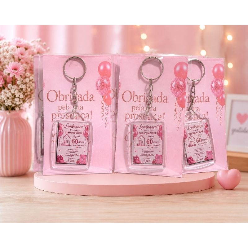 10 chaveiros Personalizados - Todos os temas (Aniversário, lembrancinha, Maternidade, Chá revelação)