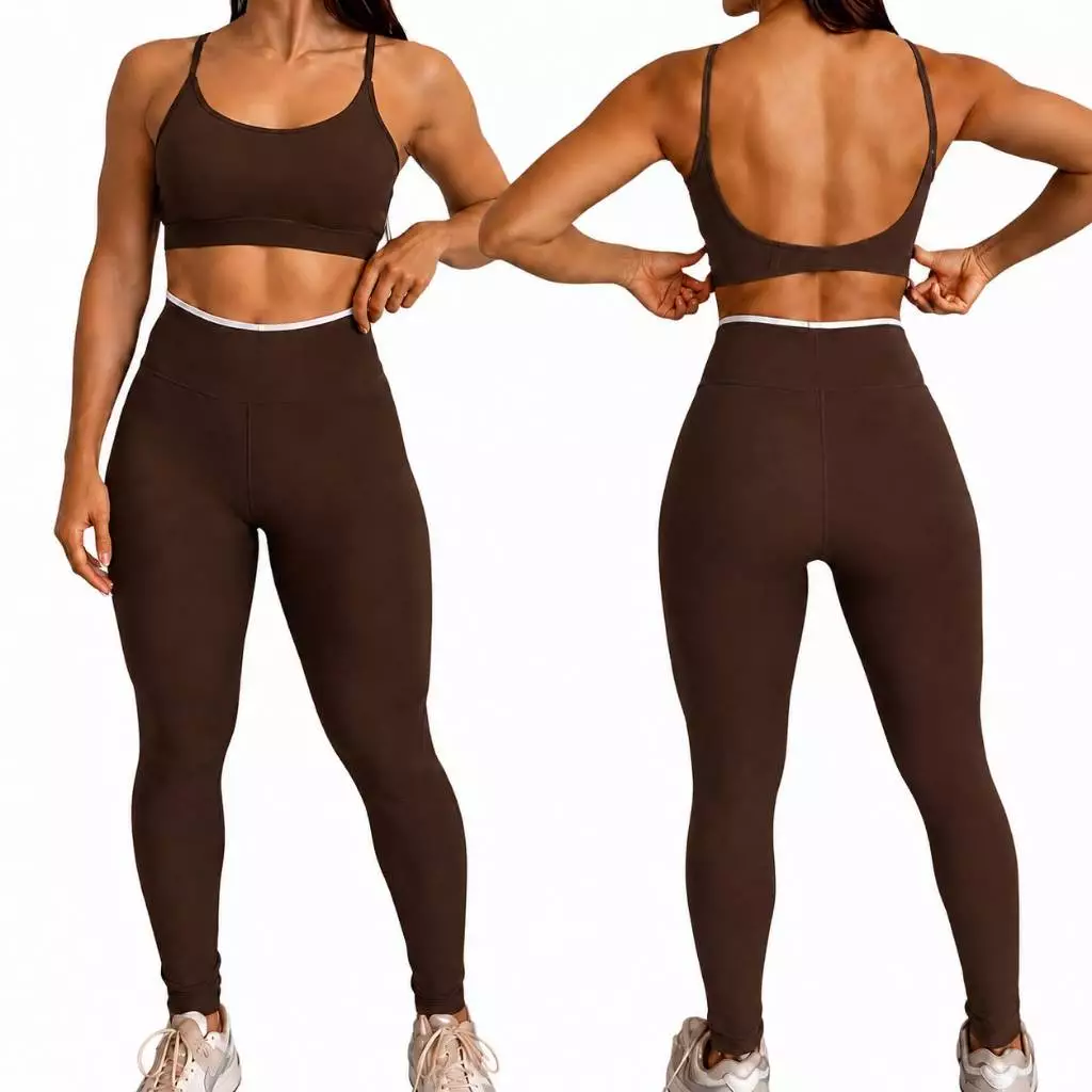 Calça Legging Suplex Premium Cintura Alta  Grossa Zero Transparência Roupa Academia Bicolor Due — imagem 1