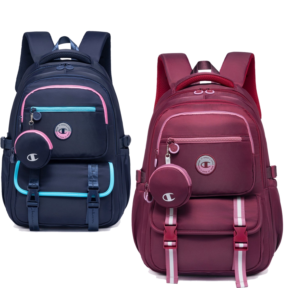 Champion Mochila de grande capacidade e reforçada com compartimentos para livros e cadernos modelo unissexo