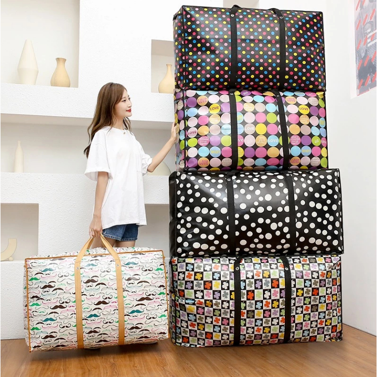 Bolsa Sacolão com Zíper – Multiuso para Viagem, Compras, Feira e Mudança