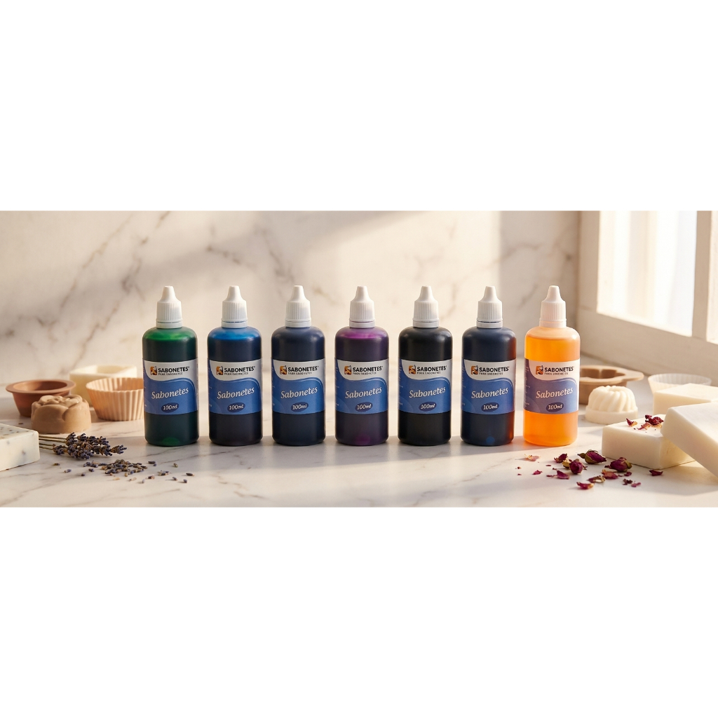 Kit Corante Líquido 7 Cores 100ml para Sabonete Artesanal Alta Concentração — imagem 2 de 2