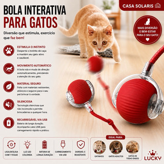 Bola Interativa Automática Para Gatos KittyFrolic , Brinquedo De Treinamento Elétrico Com Recurso De Rolo Inteligente ,