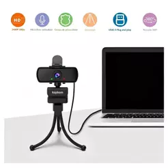 Webcam Kapbom Resolução 2K 1440p com Microfone Embutido e Tripé