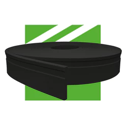Meu Rodapé Preto Autocolante EVA 7cm 2,5m - Rp16